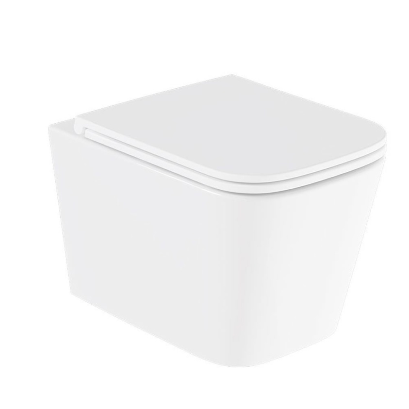 Vado Cameo Soft Square Rimless Wall Hung Toilet With Slimline Soft Close Seat